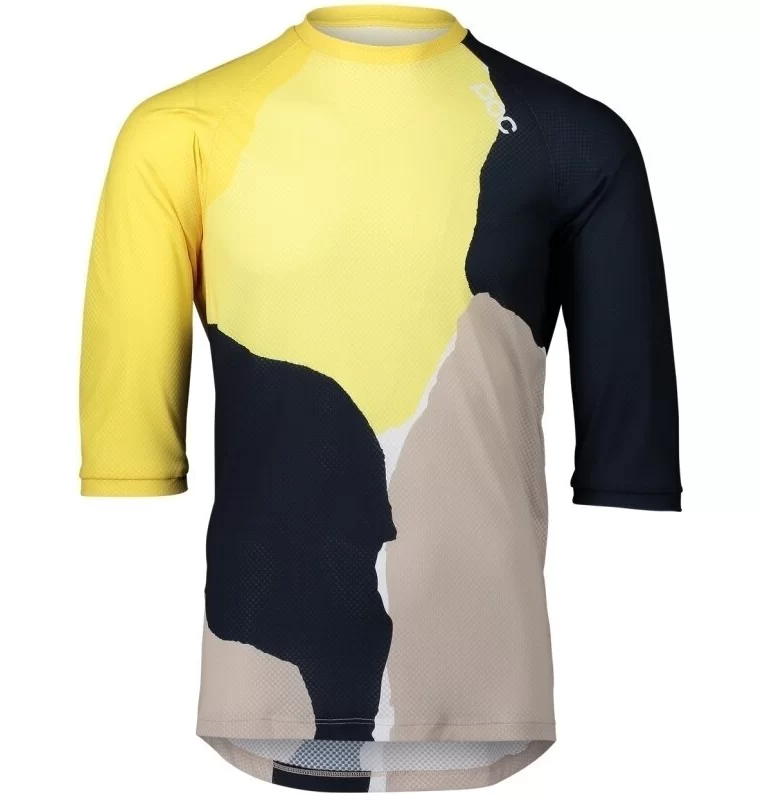 POC MTB Pure 3/4 Jersey Color Splashes Multi Sulfur Yellow